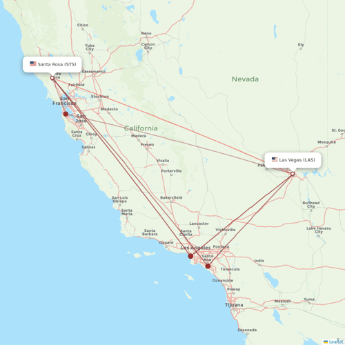 Xtra Airways flights between Las Vegas and Santa Rosa