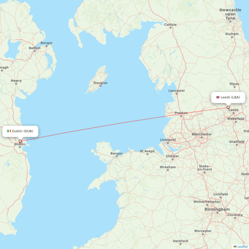Aer Lingus flights between Leeds and Dublin