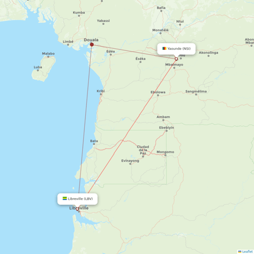Afrijet flights between Libreville and Yaounde