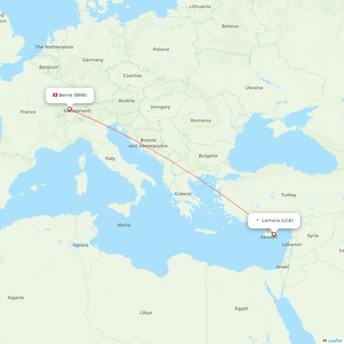 TAB flights between Larnaca and Berne