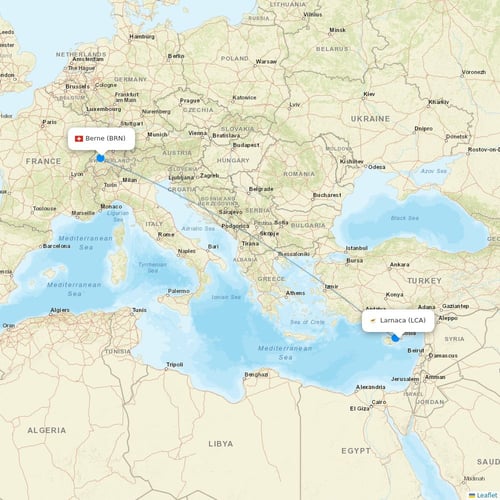 TAB flights between Larnaca and Berne