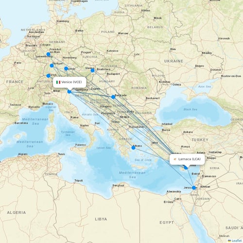 Charlie Airlines flights between Larnaca and Venice