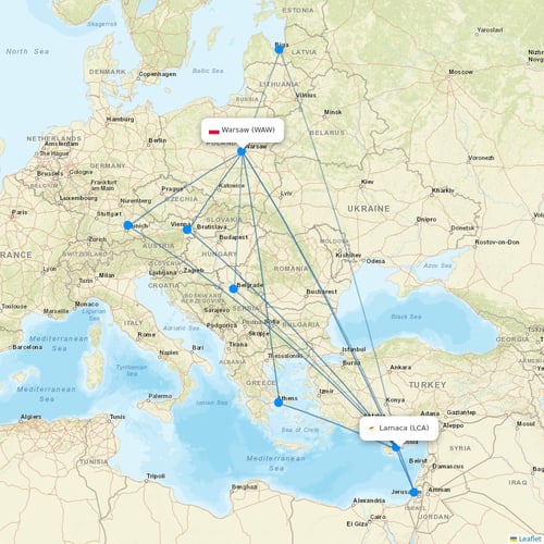 Karinou Airlines  flights between Larnaca and Warsaw