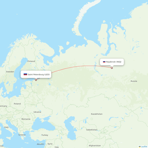 Yamal Airlines flights between Saint Petersburg and Nojabrxsk