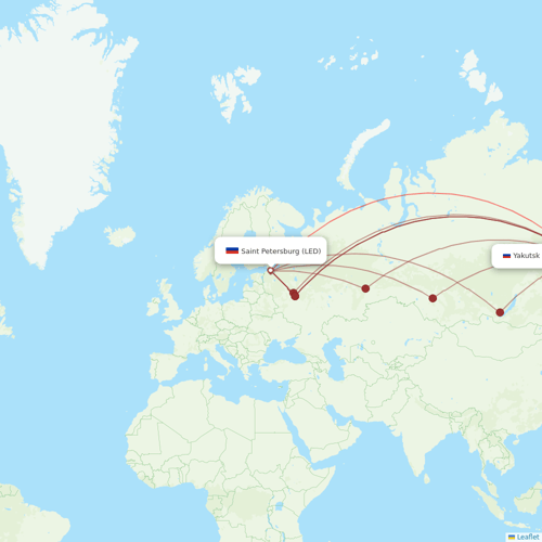 Yakutia flights between Saint Petersburg and Yakutsk