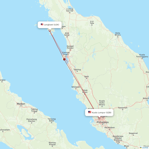 Firefly flights between Langkawi and Kuala Lumpur