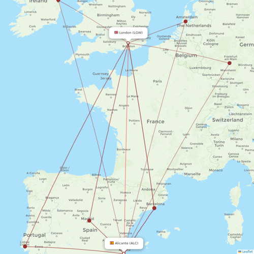 easyJet flights between London and Alicante