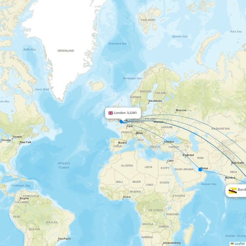 Royal Brunei Airlines flights between London and Bandar Seri Begawan