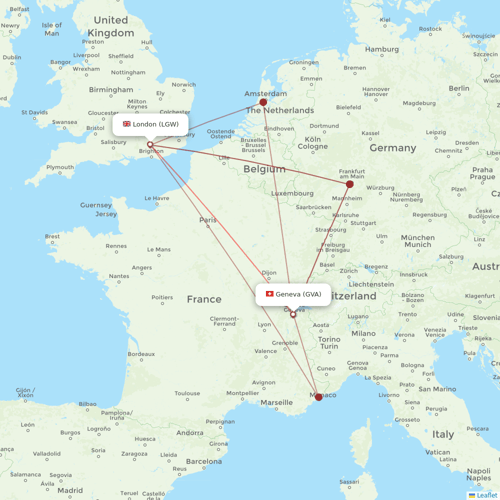 easyJet flights between London and Geneva