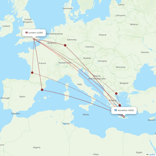 Corendon Airlines Europe flights between London and Heraklion