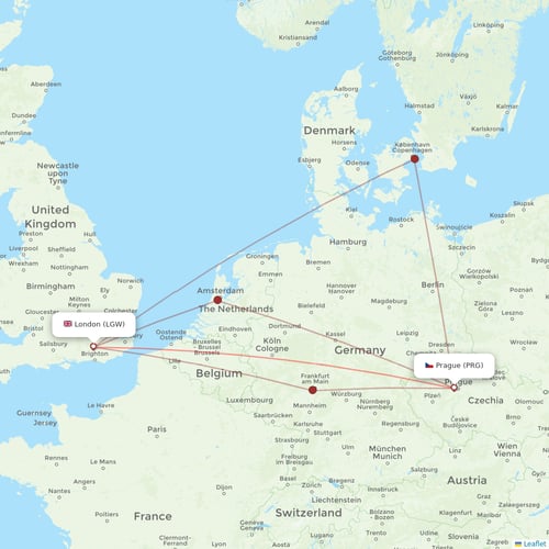 Wizz Air UK flights between London and Prague