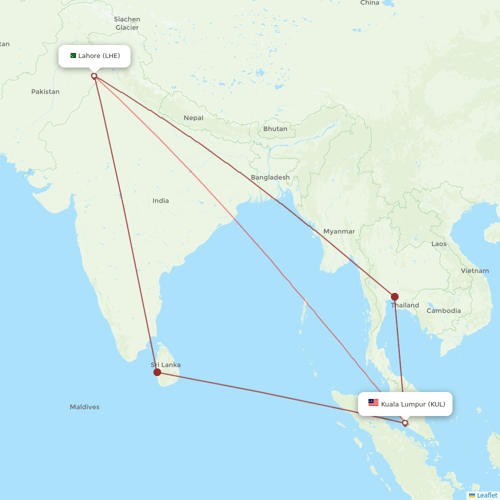 Batik Air Malaysia flights between Lahore and Kuala Lumpur