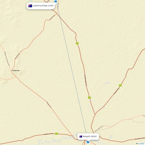 Air Link flights between Lightning Ridge and Walgett