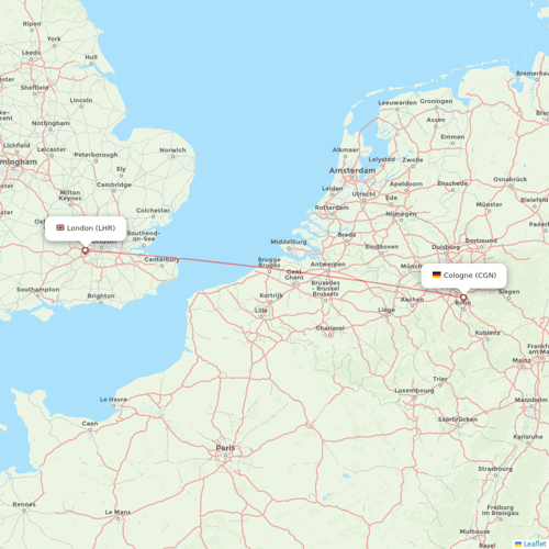 Eurowings flights between London and Cologne