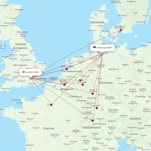 Eurowings flights between London and Hamburg