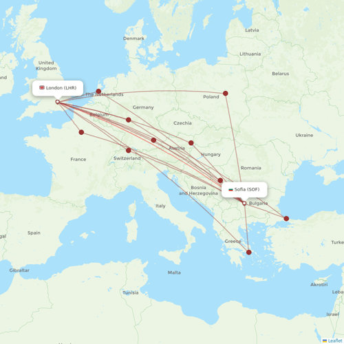 Bulgaria Air flights between London and Sofia