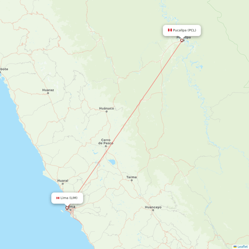 21 Air flights between Lima and Pucallpa