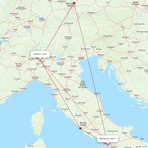 ITA Airways flights between Milan and Naples