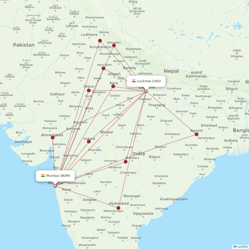Starlight Airline flights between Lucknow and Mumbai