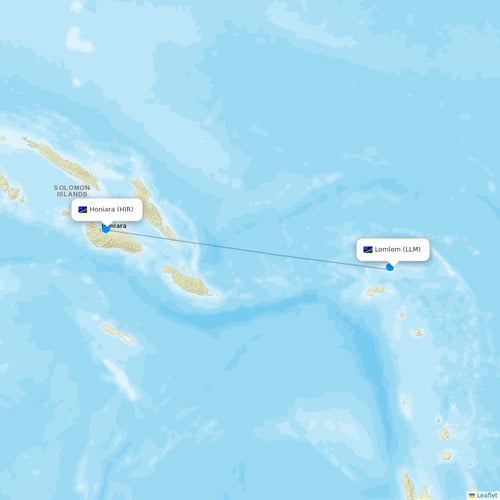 Solomon Airlines flights between Lomlom and Honiara