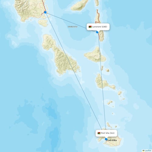 Air Vanuatu flights between Lonorore and Port Vila