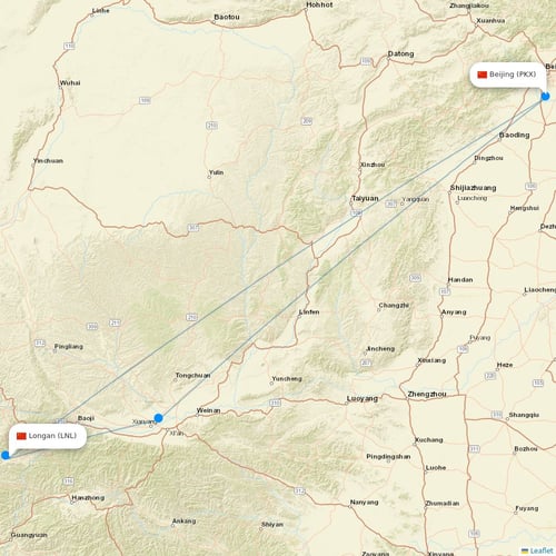 Hebei Airlines flights between Longan and Beijing