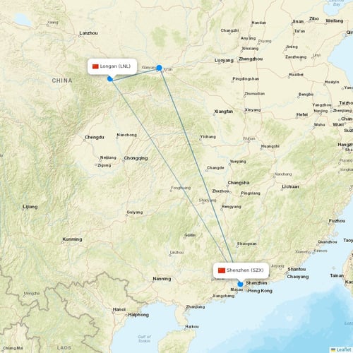 Suparna Airlines flights between Longan and Shenzhen