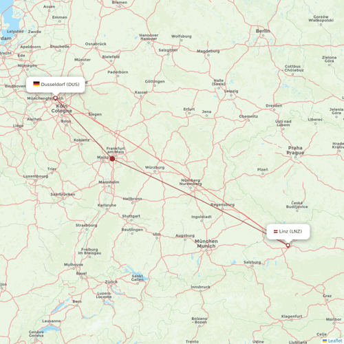 Bukovyna Airlines flights between Linz and Dusseldorf