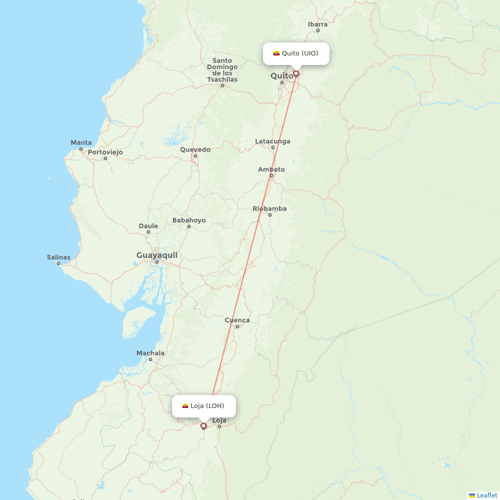 Executive Express Aviation flights between Loja and Quito