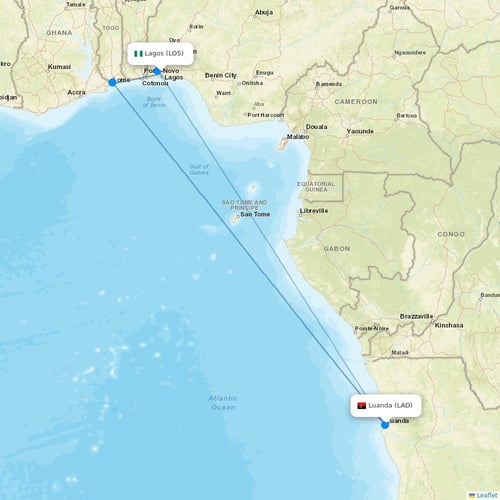 TAAG flights between Lagos and Luanda