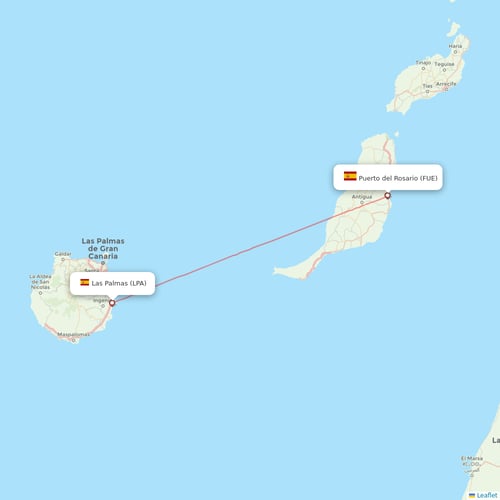 Binter Canarias flights between Las Palmas and Puerto del Rosario