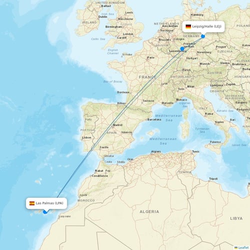 Norwegian Air UK flights between Las Palmas and Leipzig/Halle