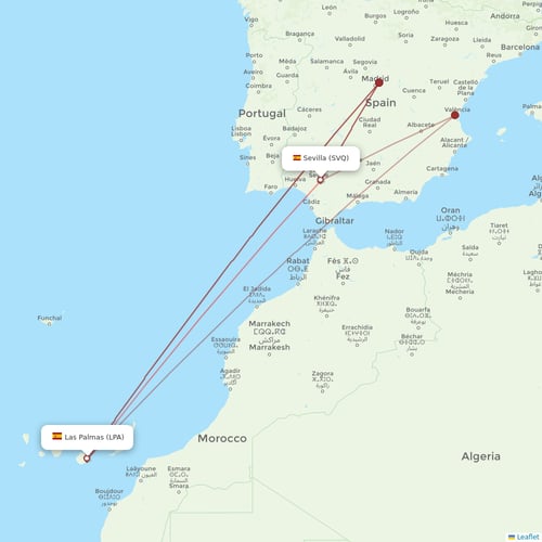 Vueling flights between Las Palmas and Sevilla