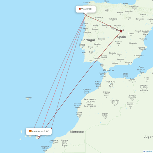 Binter Canarias flights between Las Palmas and Vigo