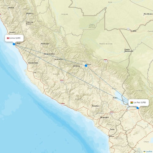 BoA flights between La Paz and Lima