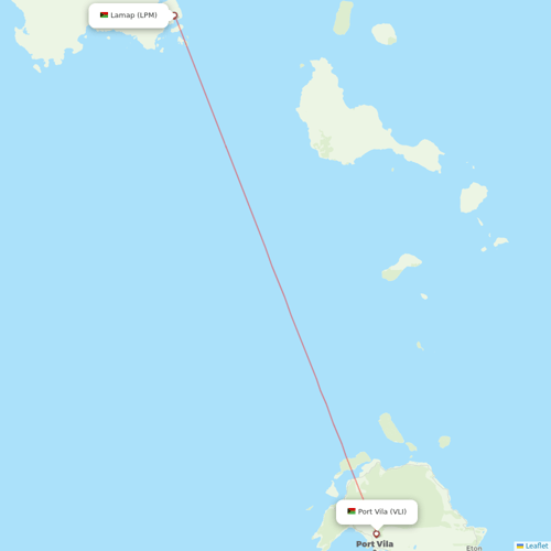 Air Vanuatu flights between Lamap and Port Vila