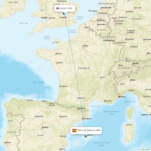 Wizz Air UK flights between London and Palma de Mallorca
