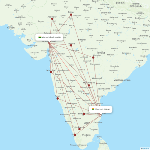 SpiceJet flights between Chennai and Ahmedabad