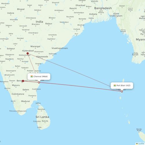 Starlight Airline flights between Chennai and Port Blair