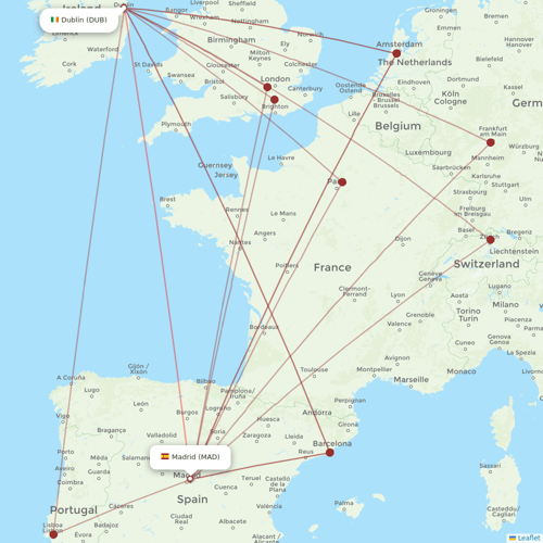 Iberia Express flights between Madrid and Dublin