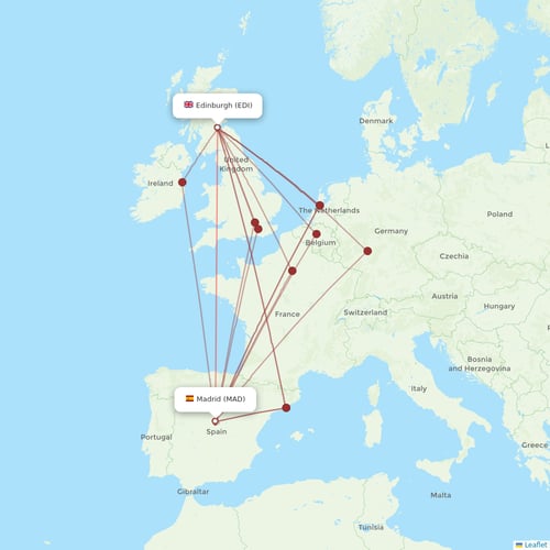 Iberia Express flights between Madrid and Edinburgh
