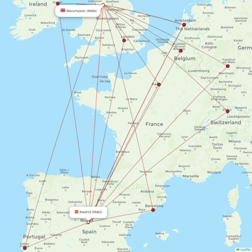 Iberia Express flights between Madrid and Manchester