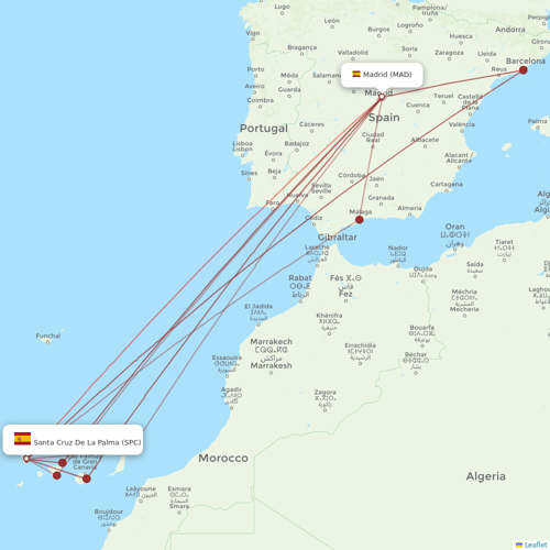 Iberia Express flights between Madrid and Santa Cruz De La Palma