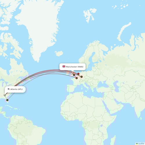 Virgin Atlantic flights between Manchester and Atlanta