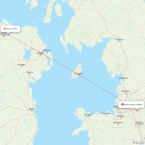 Ryanair UK flights between Manchester and Derry