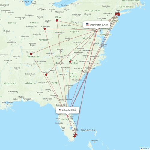 JetBlue Airways flights between Orlando and Washington