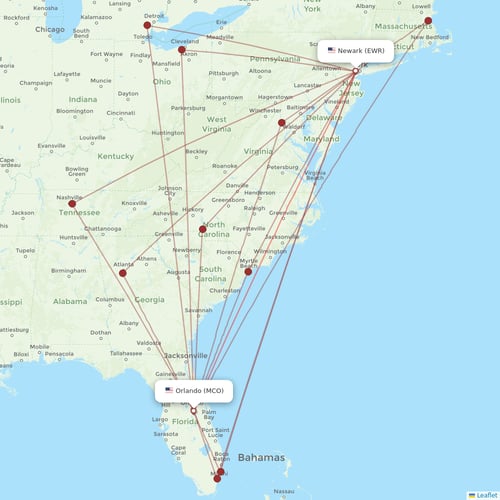Spirit Airlines flights between Orlando and New York