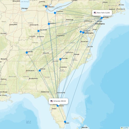 JetBlue Airways flights between Orlando and New York