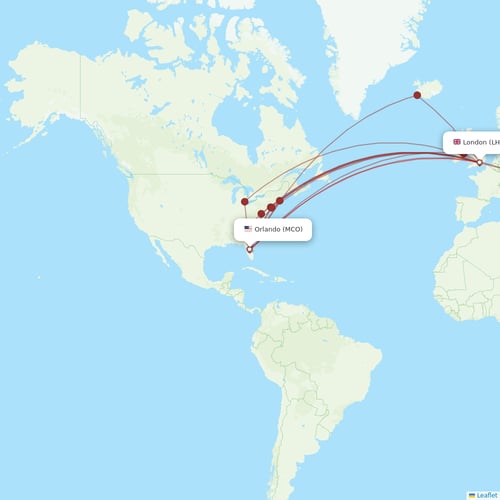 Virgin Atlantic flights between Orlando and London