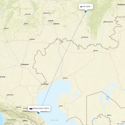 Nordwind Airlines flights between Makhachkala and Ufa